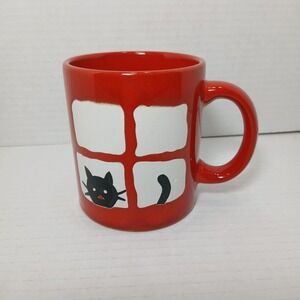 Vintage Waechtersbach Red Cat in Window Mug Made in Spain